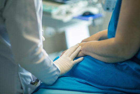 Doctor with patient in hospital pre surgery