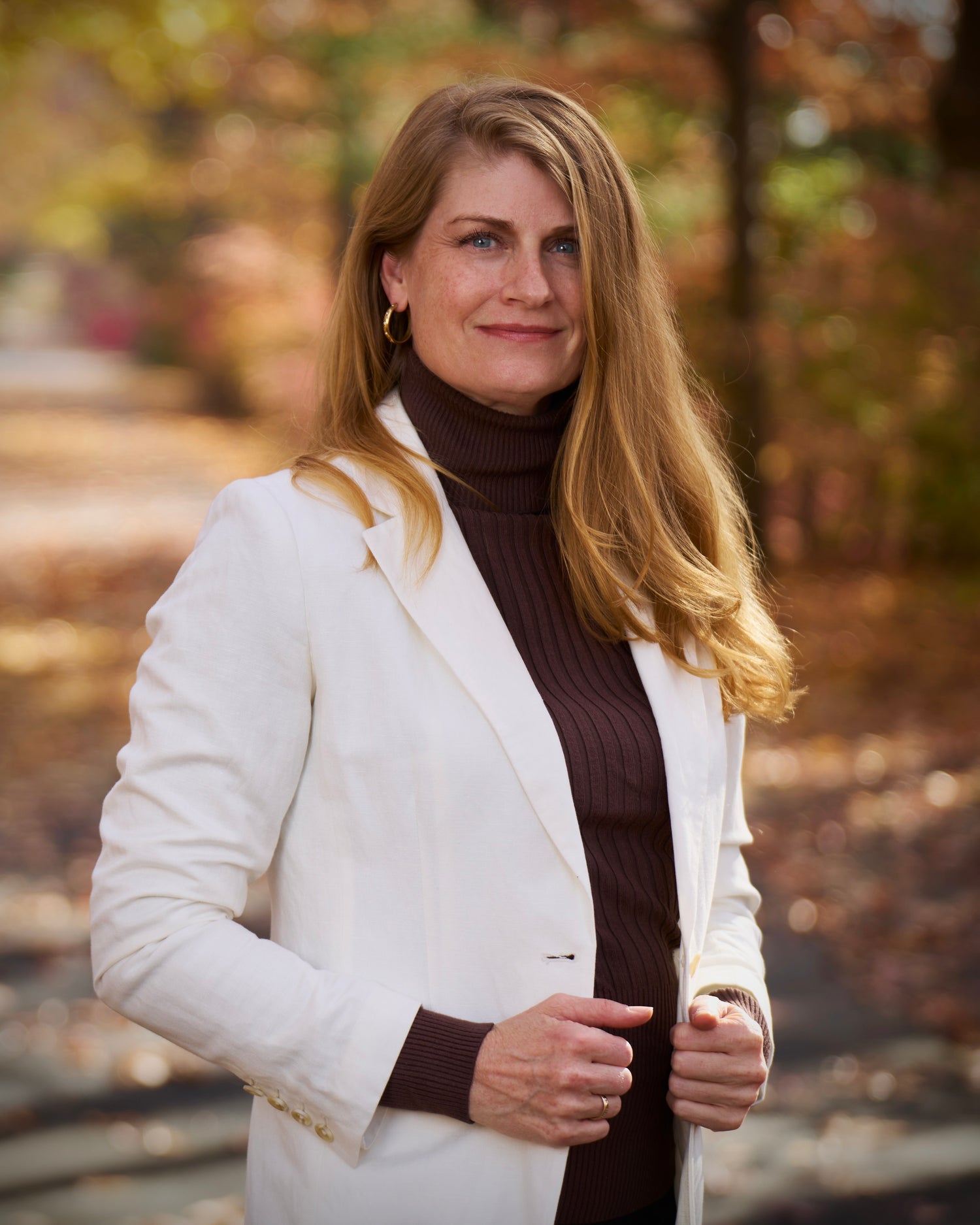 Dr. Marx in a white coat fall